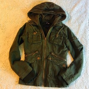 BB Dakota Bella Swan Green Utility Jacket - XS